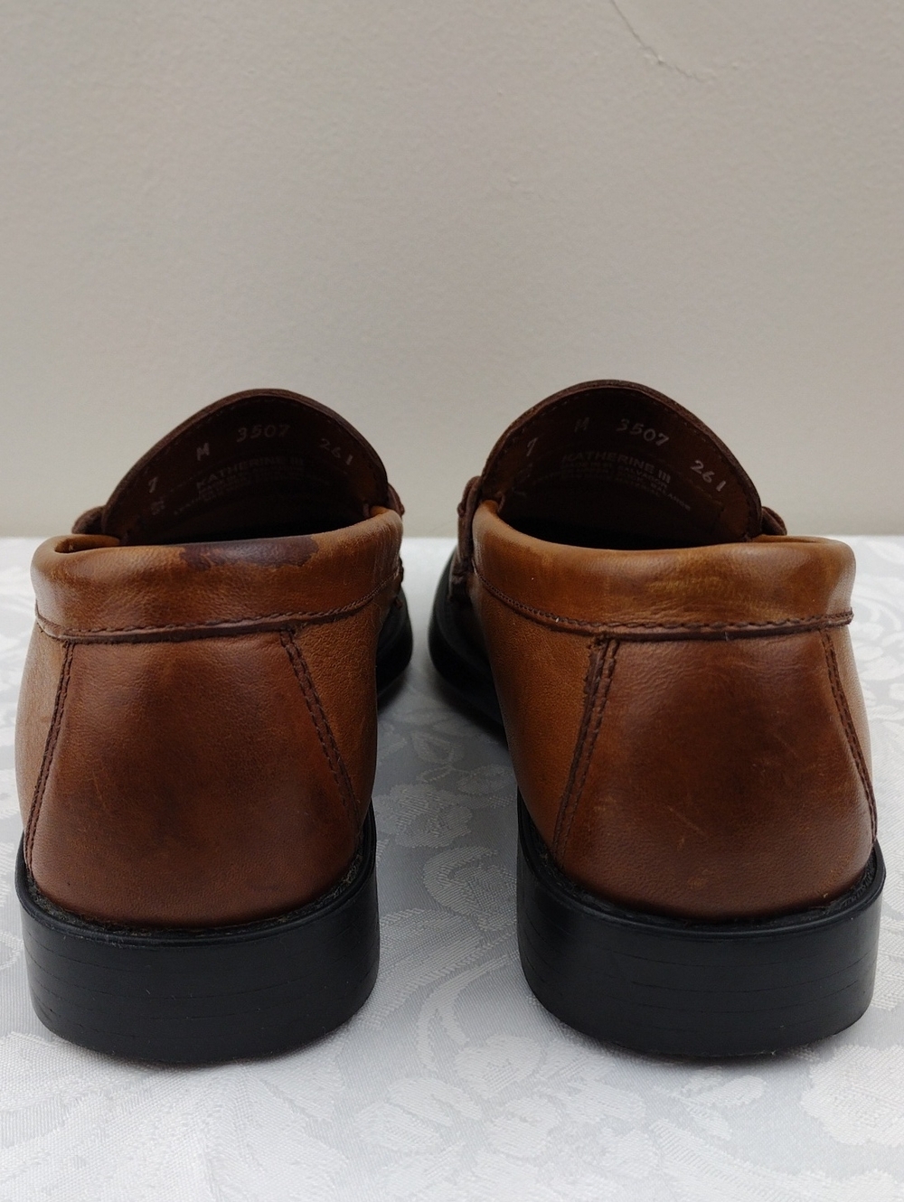 Weejuns Bass Katherine III Brown Leather Round Toe Slip On Penny Loafer Shoe - Picture 5 of 16